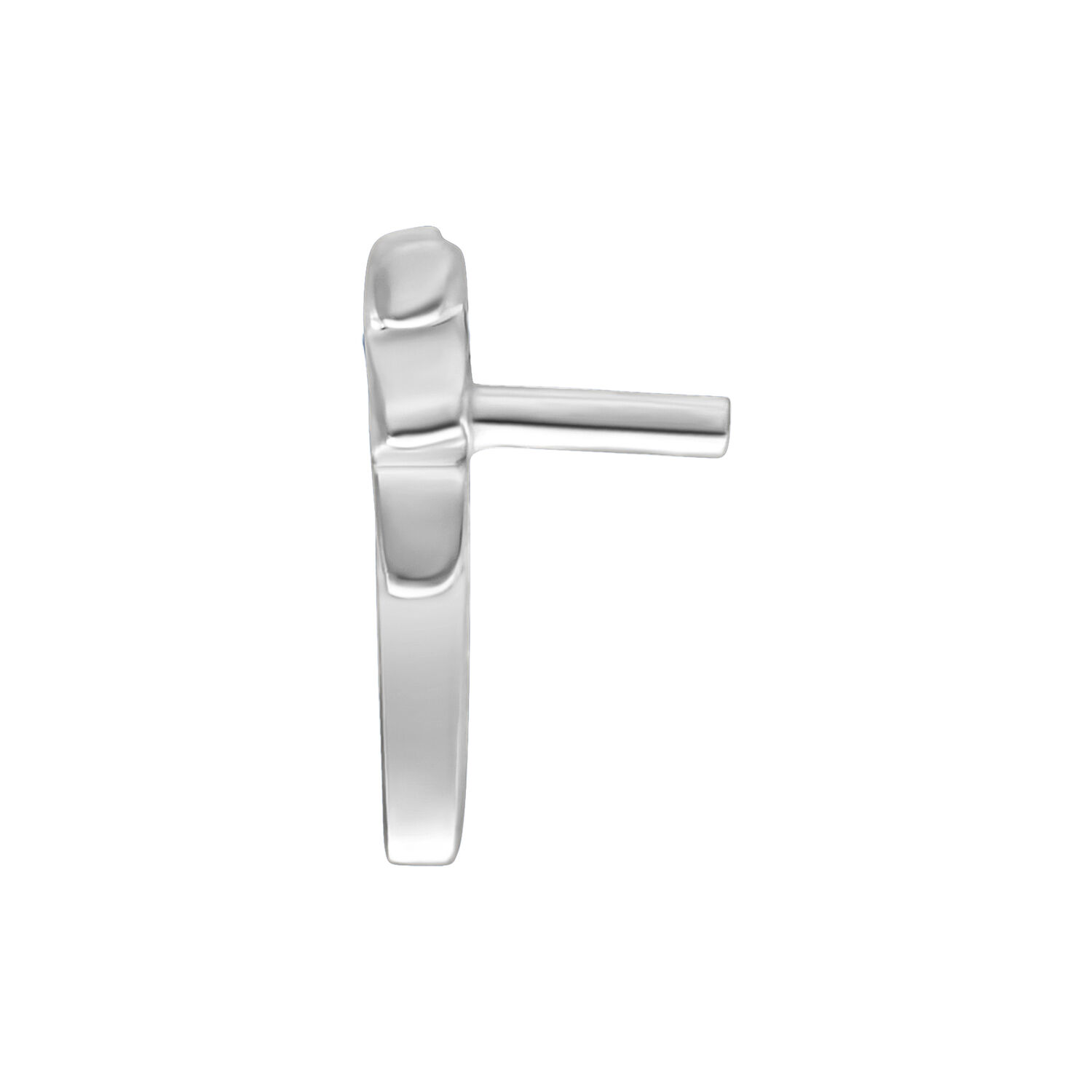 Inserto metallico argento per Push Fit su sfondo bianco