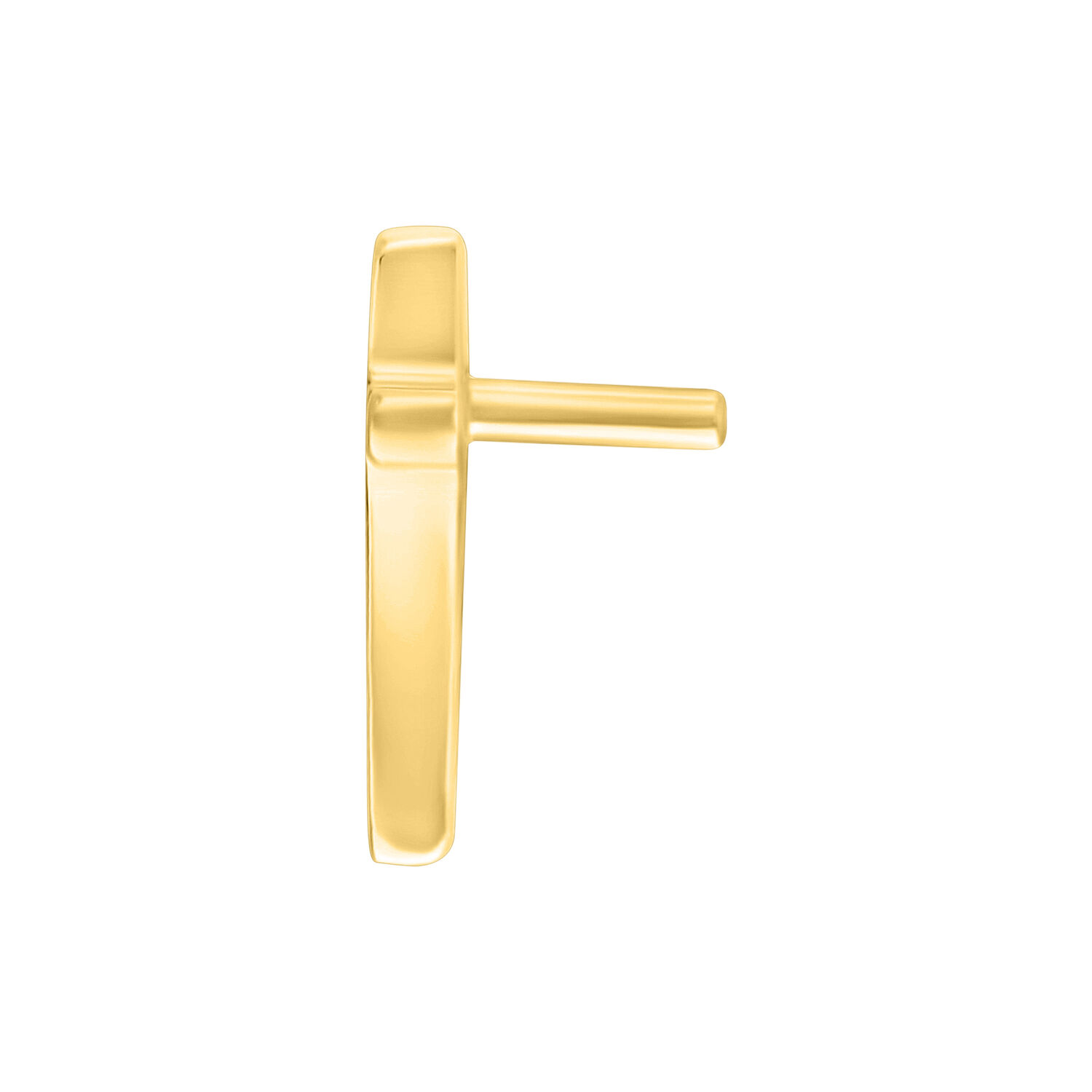 Inserto a Croce Push Fit Dorato per Bioplast Inserto a Croce Dorato per Piercing Push Fit su sfondo bianco