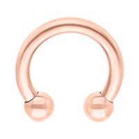 Circular Barbell in titanio color rosé su sfondo bianco