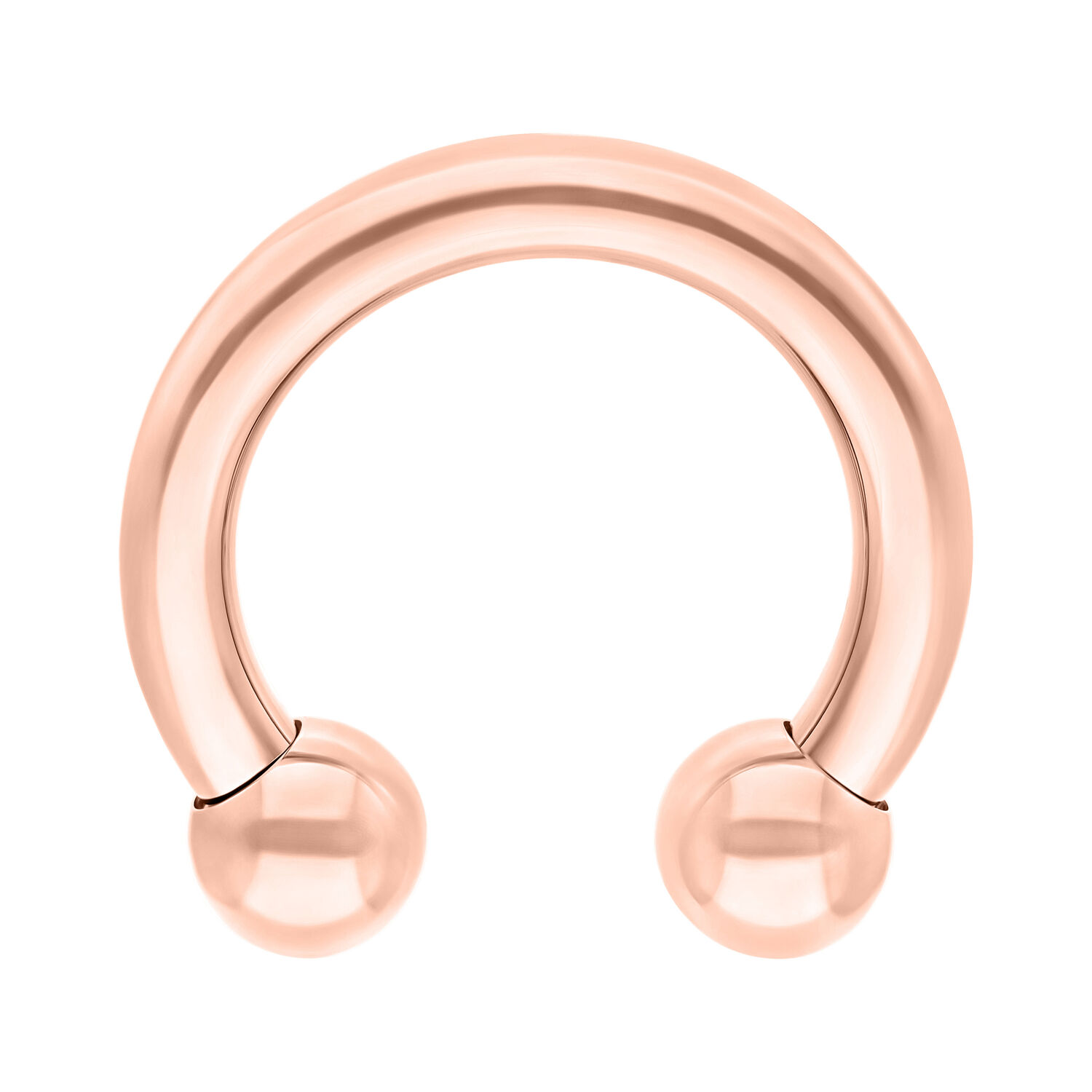Circular Barbell in titanio color rosé su sfondo bianco