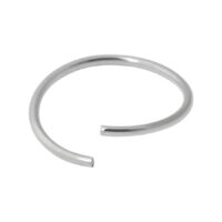 Anello Continuo Argento in acciaio chirurgico 316L su sfondo bianco