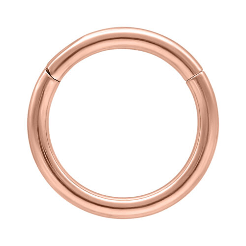 Hinged Ring in oro rosa con spessore di 0,8 mm e diametro interno di 6,0 mm su sfondo bianco