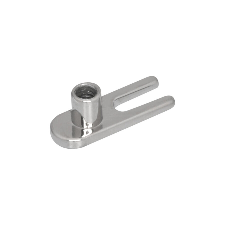 Distanziatore in titanio argento per Dermal Anchor su sfondo bianco