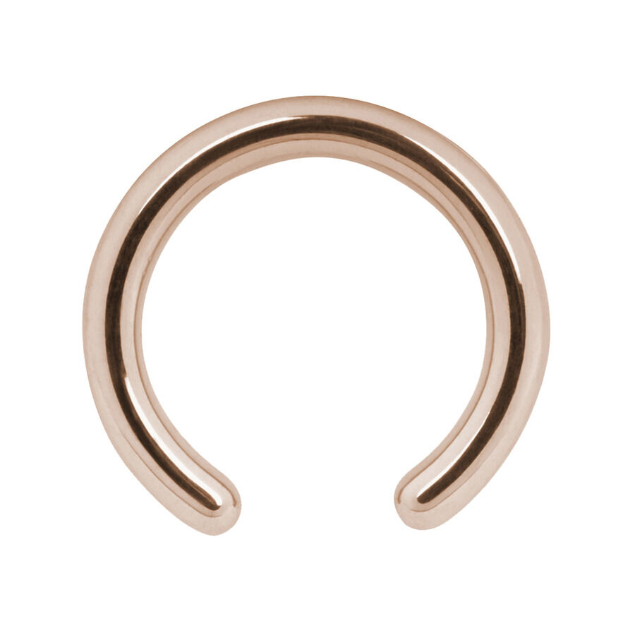 Clip In Anello in Titanio Rosé su sfondo bianco