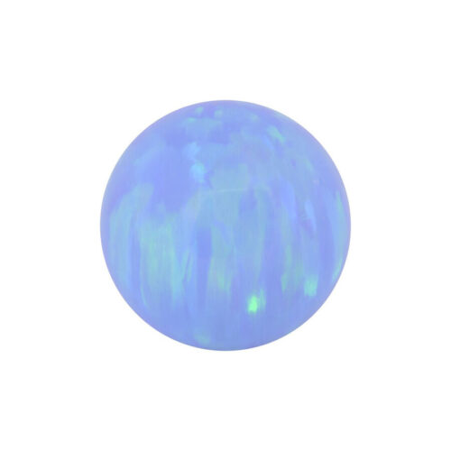 Sfera rotonda di opale sintetico azzurro chiaro con dimensione attacco di 3,0 mm