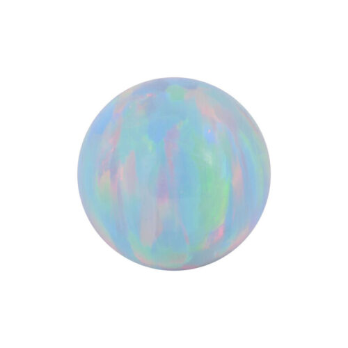 Opale sintetico verde menta, dimensione 3,0 mm, su sfondo bianco