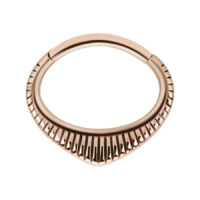 Clicker septum in oro rosa in acciaio chirurgico con design a zigzag