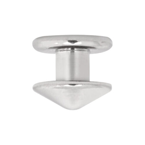 Skindiver Disc in titanio argento su sfondo bianco, superficie lucida