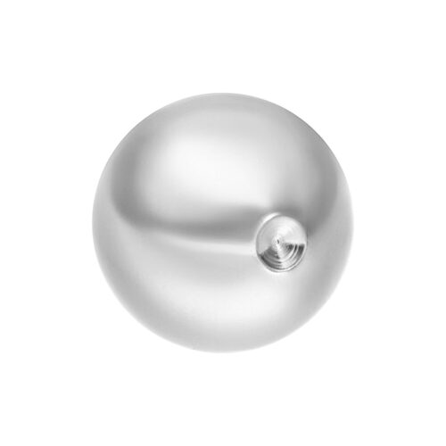 Sfera Clip-In rotonda in titanio argento su sfondo bianco