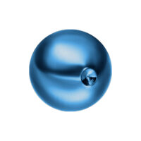 Sfera Clip In in titanio blu scuro 4,0 mm su sfondo bianco