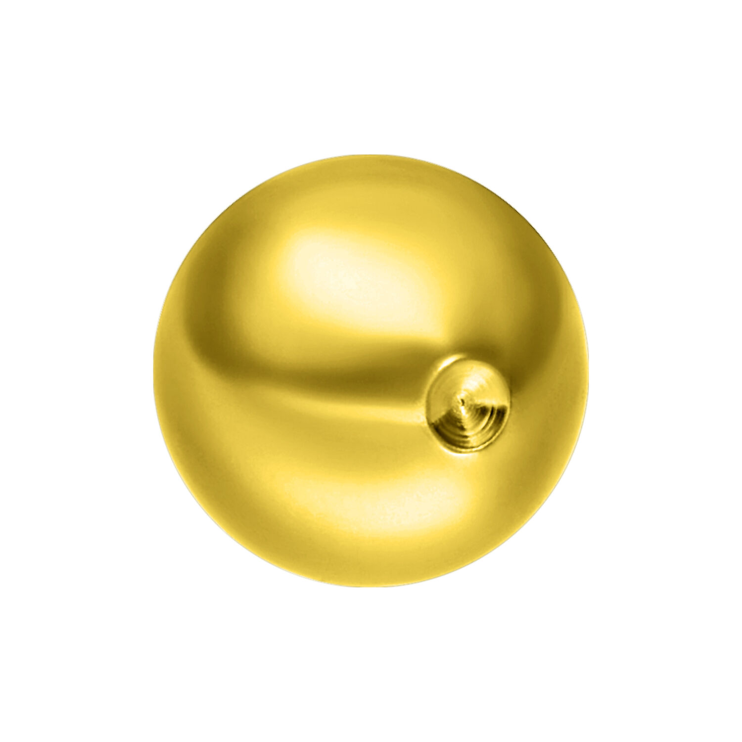 Sfera Clip In Titanio Gialla su sfondo bianco, dimensione 5,0 mm