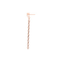 Lunga catena in rosé dorato con sistema Push Fit su sfondo bianco