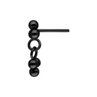 Accessorio nero in titanio Push Fit con sfere pendenti su sfondo bianco