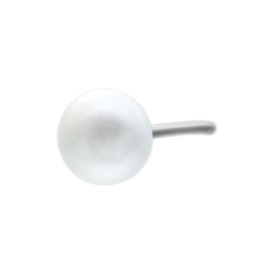 Punta Push Fit in titanio argento con cristallo chiaro su sfondo bianco