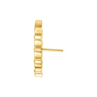Foglia Push Fit dorata in titanio Foglia dorata laterale con filettatura Push Fit su sfondo bianco