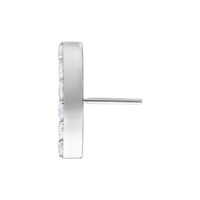 Accessorio Push Fit Argento 6 Crystal Bow con cristalli chiari, vista laterale