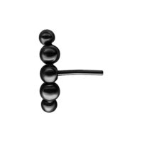 Accessorio Bubble nero con forma curva su sfondo bianco