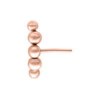 Attacco Push Fit rosé oro con quattro sfere su sfondo bianco