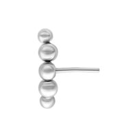 Inserto Push Fit argento con quattro sfere lucide su sfondo bianco