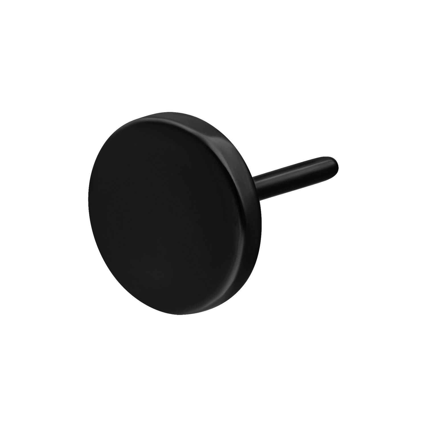 Disco Push Fit nero metallico su sfondo bianco