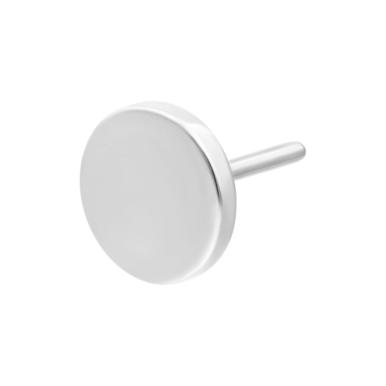 Disco Push Fit in titanio color argento su sfondo bianco