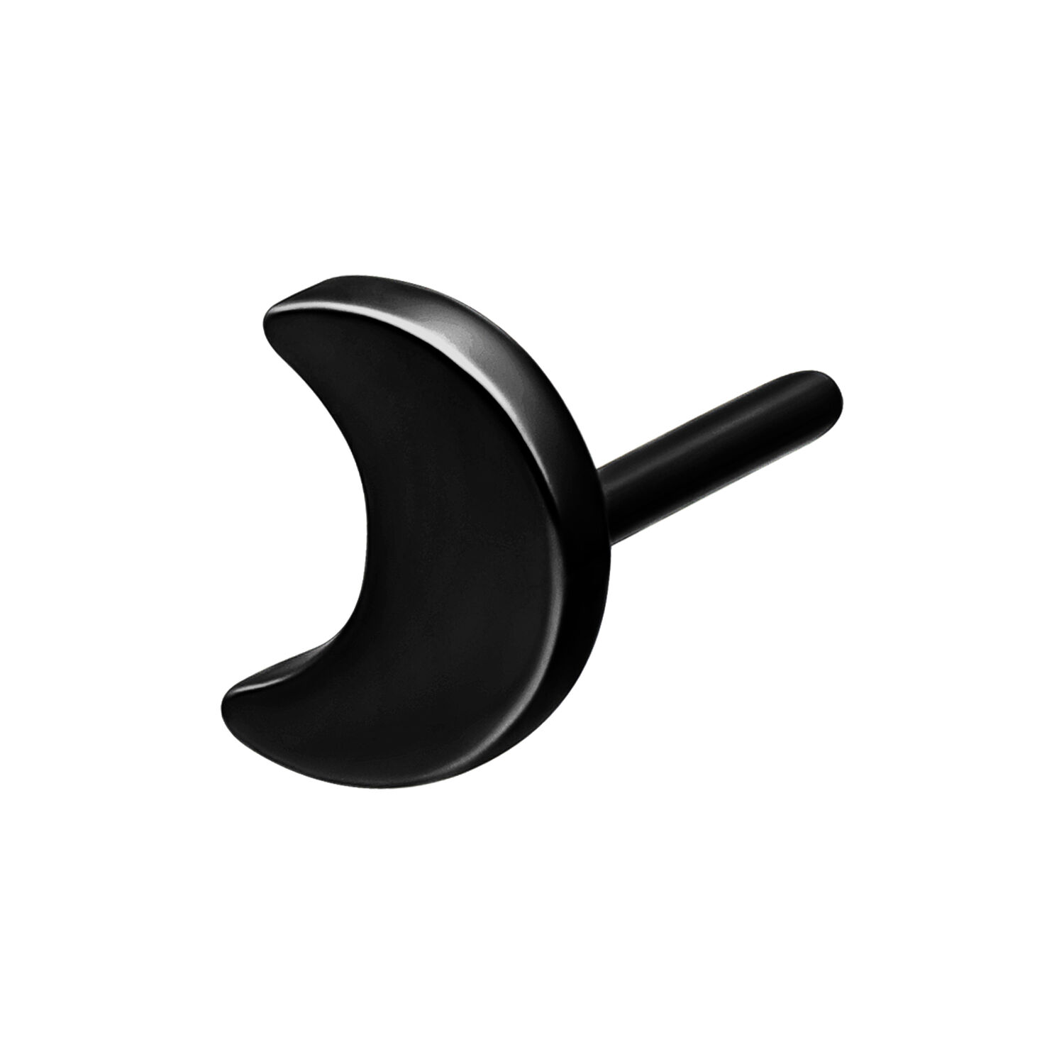 Attacco Push Fit Moon nero in titanio su sfondo bianco