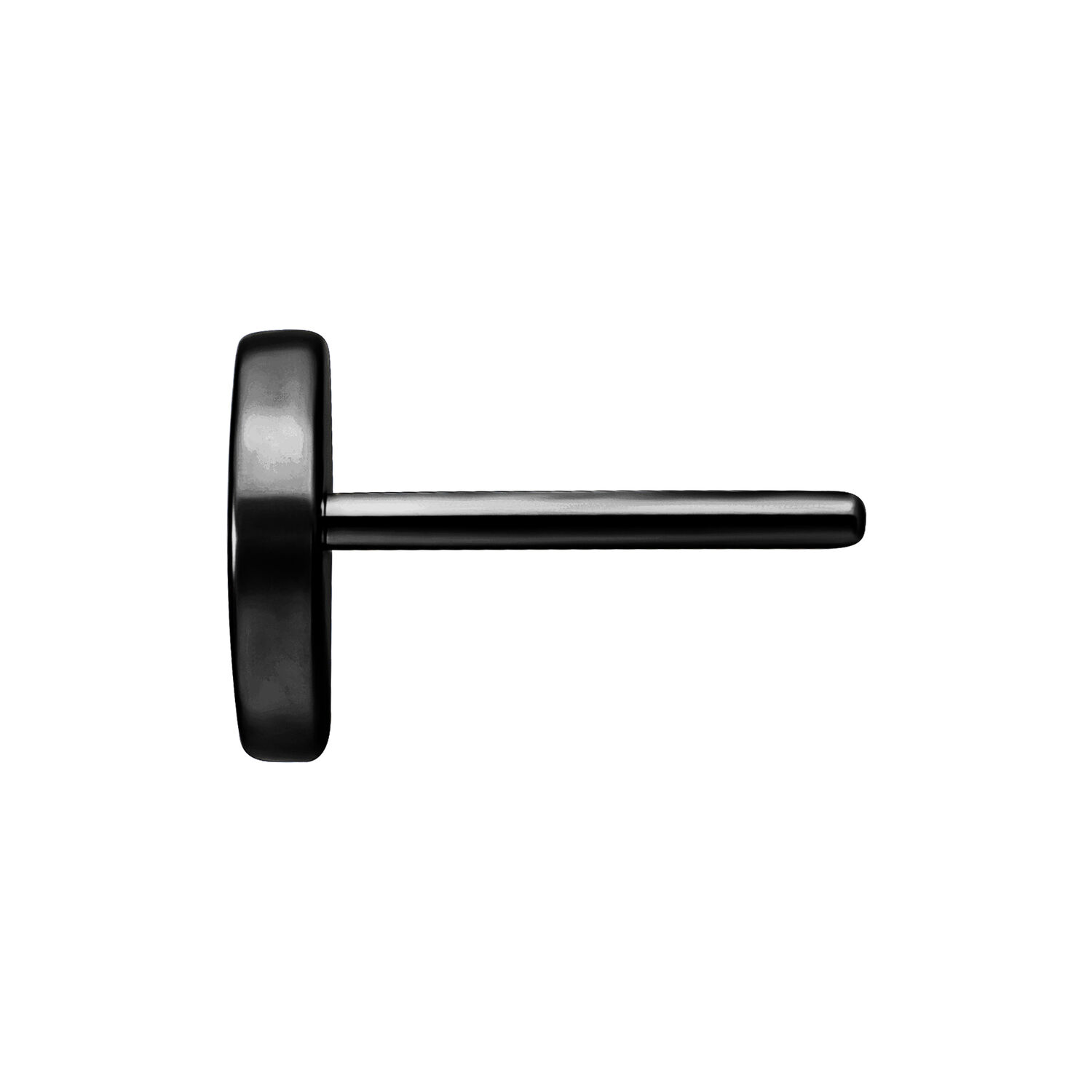 Inserto Moon Push Fit in titanio nero su sfondo bianco