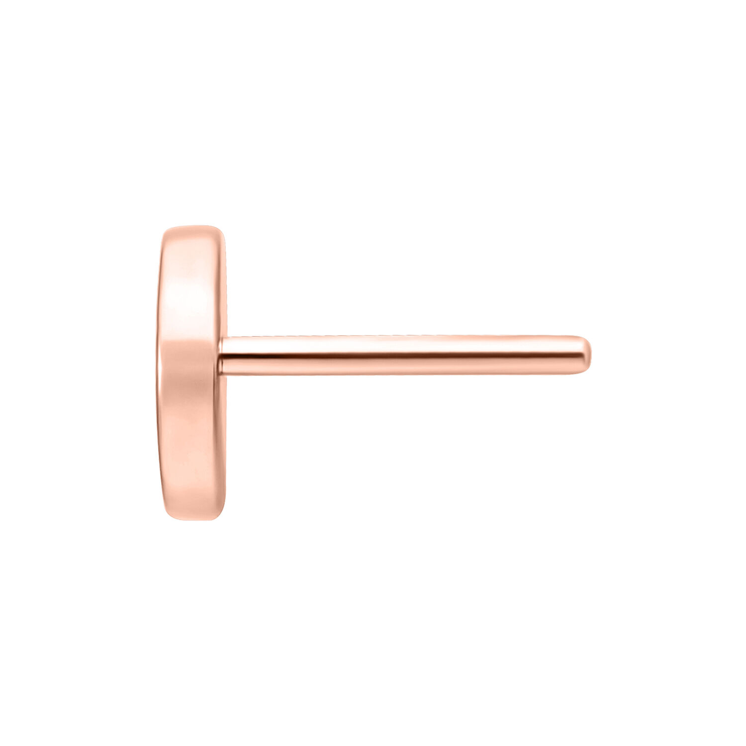 Attacco Push Fit Moon in oro rosa, vista laterale su sfondo bianco