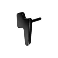 Punta Push Fit metallica nera su sfondo bianco