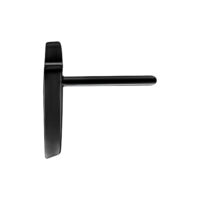 Accessorio in metallo nero con filettatura Push Fit su sfondo bianco