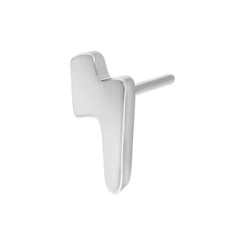 Inserto Flash Push Fit metallico argento in titanio su sfondo bianco