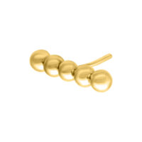 Attacco Push Fit Bubble Bar dorato con design sferico su sfondo bianco