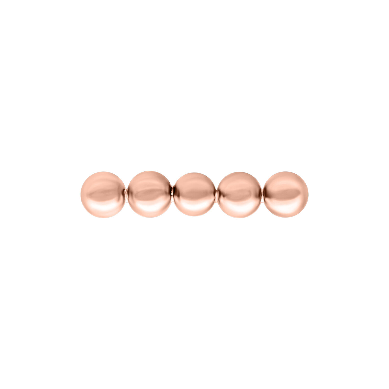 Attacco Push Fit Bubble Bar oro rosa su sfondo bianco