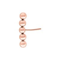Attacco Push Fit Bubble Bar oro rosa con design a sfera su sfondo bianco