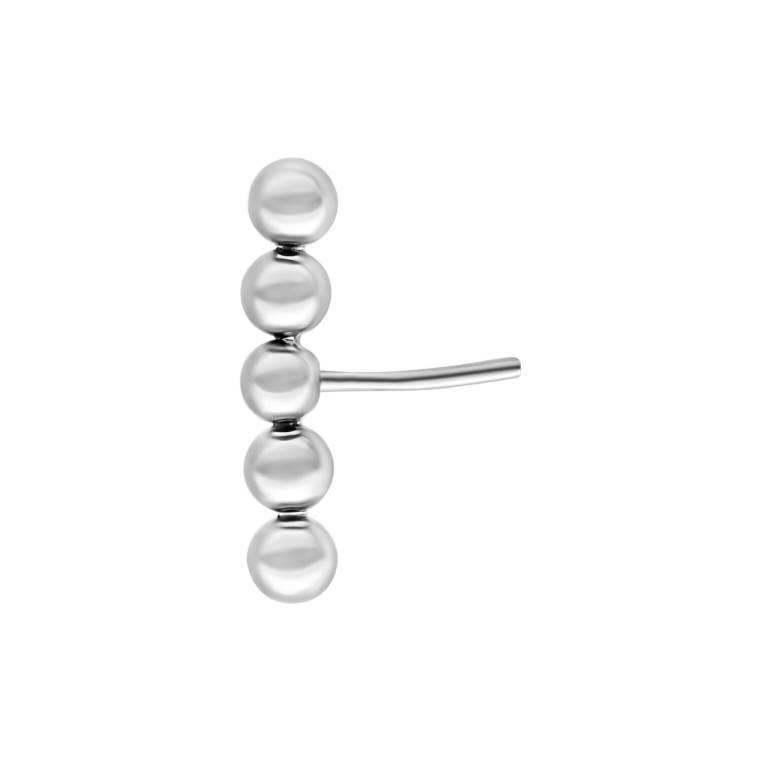 Attacco Bubble Bar in argento in Titanio Grado 23 su sfondo bianco