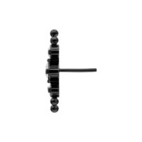 Push-Fit nero con cristalli chiari su sfondo bianco