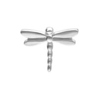 Libellula d'argento in titanio su sfondo bianco