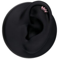 Inserto Push Fit in argento con ametista su sfondo nero