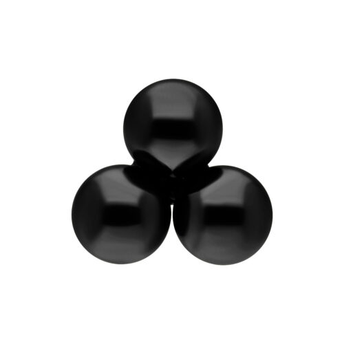 Tripla punta in metallo nero su sfondo bianco