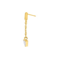 Attacco Helix dorato con maglie a catena e cristallo chiaro
