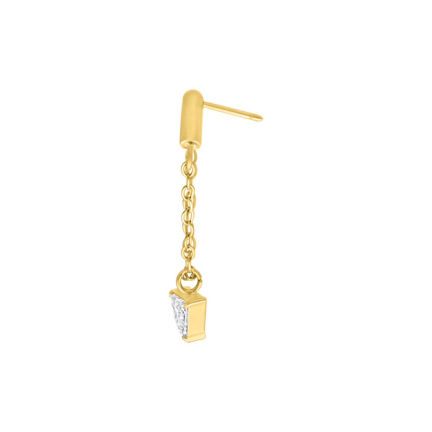 Attacco Helix dorato con maglie a catena e cristallo chiaro