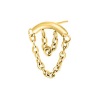 Inserto Helix dorato con due catene su sfondo bianco