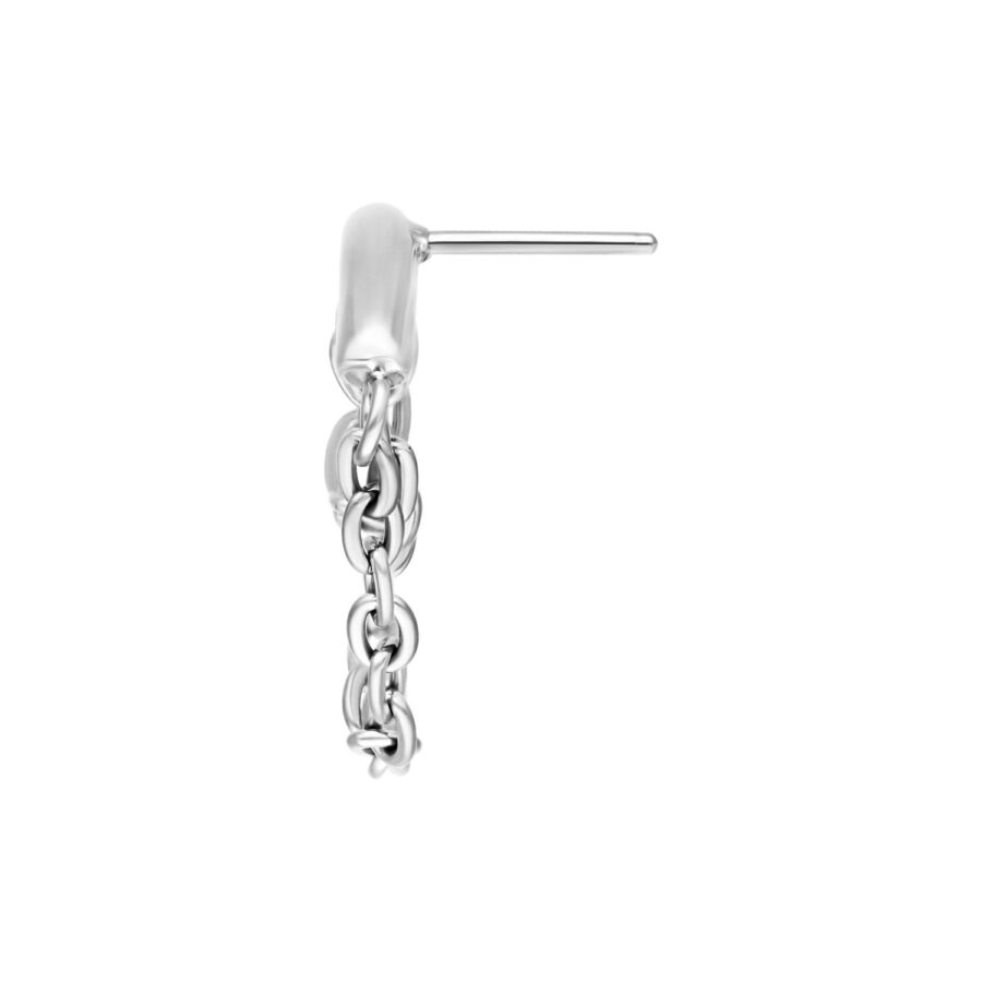 Inserto Helix argento con design a catena su sfondo bianco