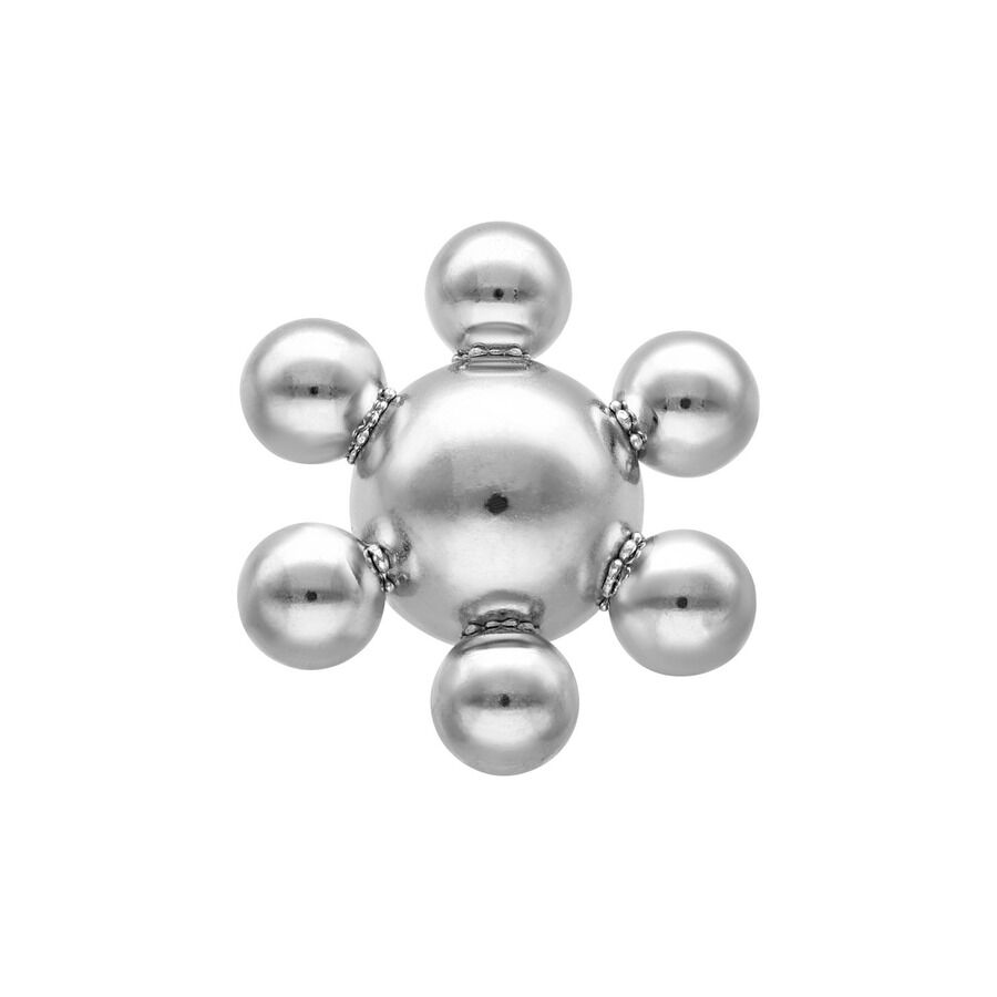 Argento Piercingaufsatz in Spaceship-Form mit sechs Kugeln auf weißem Hintergrund