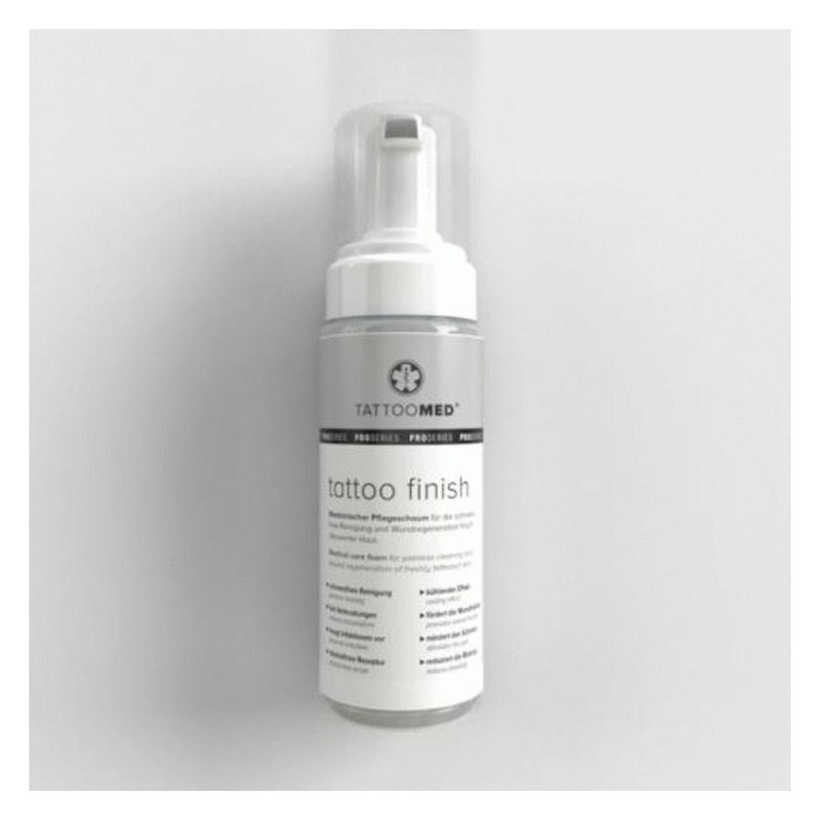 Flacone di Tattoomed Tattoo Finish su sfondo bianco, 150ml