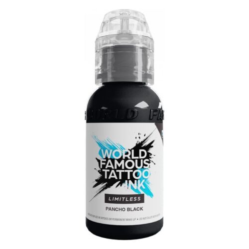 Inchiostro nero per tatuaggi di World Famous Ink, flacone da 30 ml