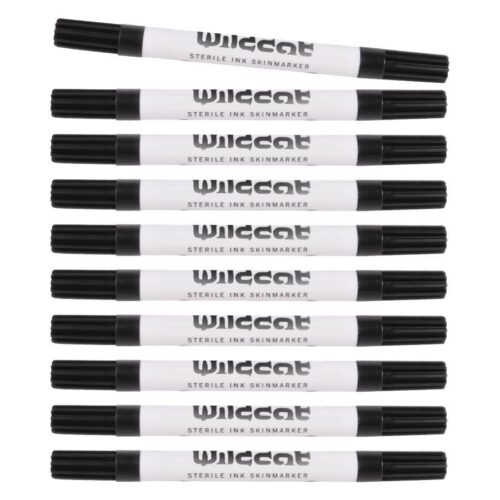 Skinmarker nero con corpo bianco, logo Wildcat, su sfondo bianco
