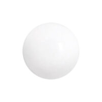 Sfera rotonda in acrilico bianca su sfondo neutro
