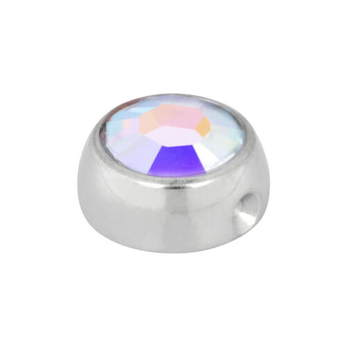Sfera Clip-In piatta cristallo in titanio<!--5e5e700f03ef9-->