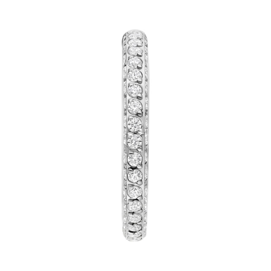 Clicker color argento con cristalli, diametro 6mm
